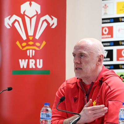 210226 - Wales v Scotland - Guinness Men's Six Nations - Wales Head Coach, Steve Tandy speaks in a press conference after the match