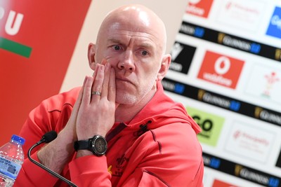 210226 - Wales v Scotland - Guinness Men's Six Nations - Wales Head Coach, Steve Tandy speaks in a press conference after the match