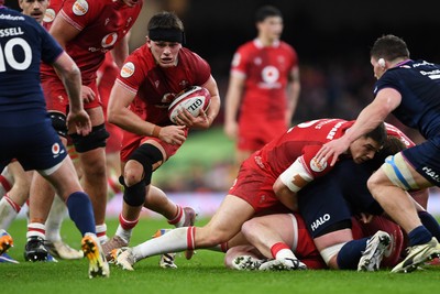 210226 - Wales v Scotland - Guinness Men's Six Nations - Alex Mann of Wales