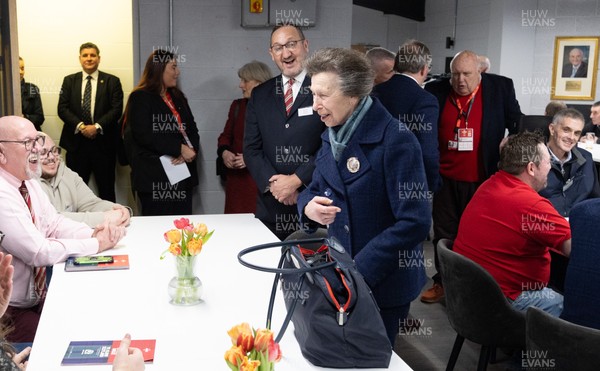 210226 - Wales v Scotland, 2026 Guinness Six Nations - HRH The Princess Royal talks to disabled and injured rugby players at the Welsh Rugby Charitable Trust ahead of Wales v Scotland