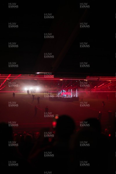 210226 - Wales v Scotland - Guinness Six Nations - Fans’ eye view of the half time light show 