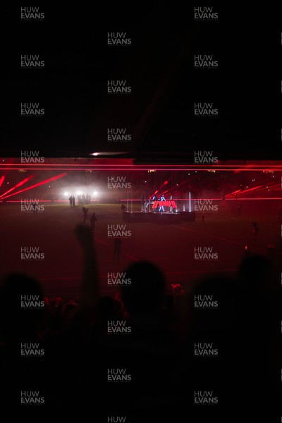 210226 - Wales v Scotland - Guinness Six Nations - Fans’ eye view of the half time light show 