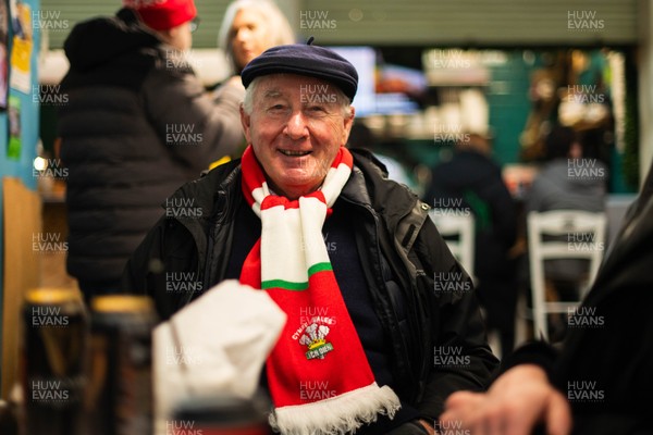 210226 - Wales v Scotland - Guinness Six Nations - Fans in Cardiff City centre ahead of the game 