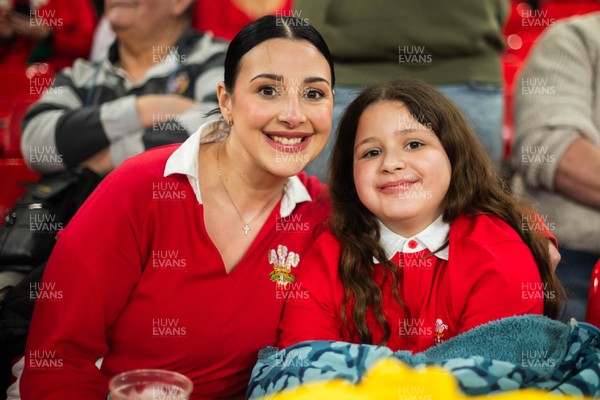 210226 - Wales v Scotland - Guinness Six Nations - Fans react inside the Stadium during the match 
