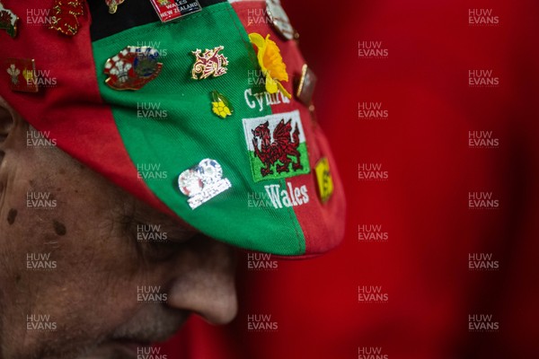 210226 - Wales v Scotland - Guinness Six Nations - Fans react inside the Stadium during the match 