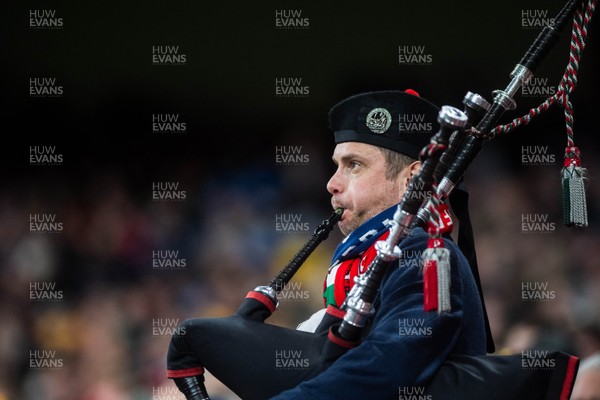 210226 - Wales v Scotland - Guinness Six Nations - Piper inside the Stadium during the match 