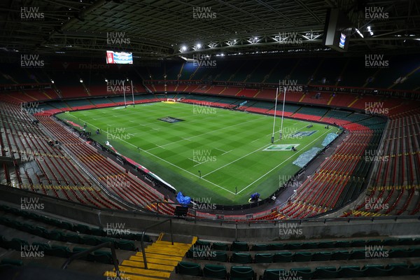 210226 - Wales v Scotland - Guinness Six Nations Championship - General View of the Principality Stadium before the game