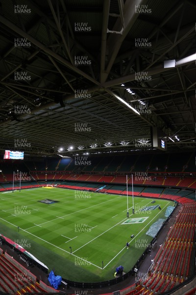 210226 - Wales v Scotland - Guinness Six Nations Championship - General View of the Principality Stadium before the game