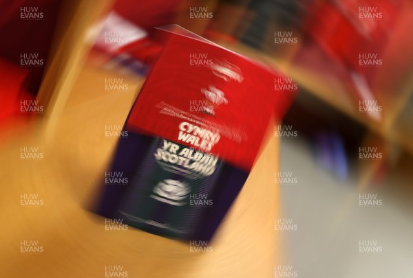 210226 - Wales v Scotland - Guinness Six Nations Championship - Wales dressing room before the game