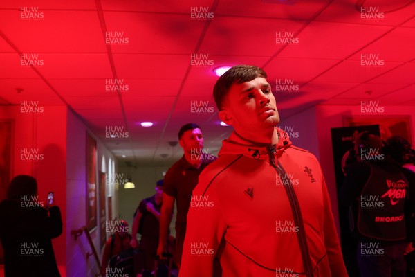210226 - Wales v Scotland - Guinness Six Nations Championship - Alex Mann of Wales arrives at the stadium
