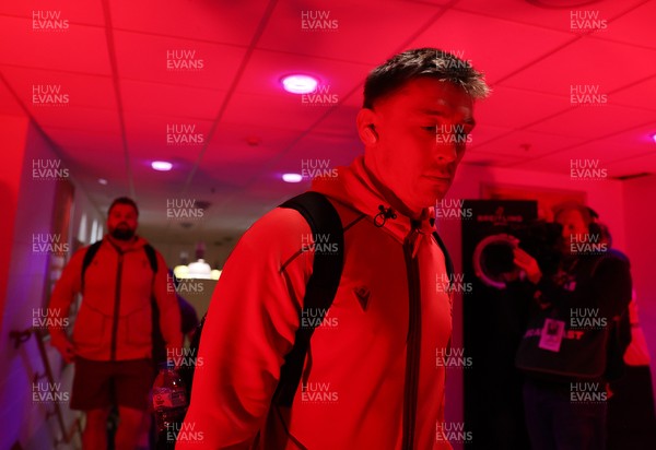 210226 - Wales v Scotland - Guinness Six Nations Championship - Josh Adams of Wales arrives at the stadium