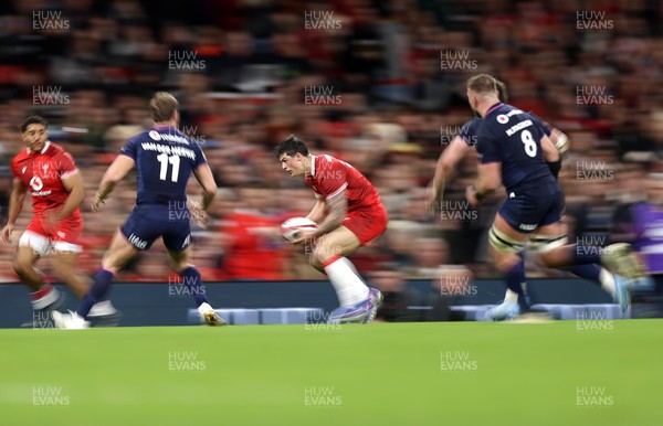210226 - Wales v Scotland - Guinness Six Nations Championship - Louis Rees-Zammit of Wales 