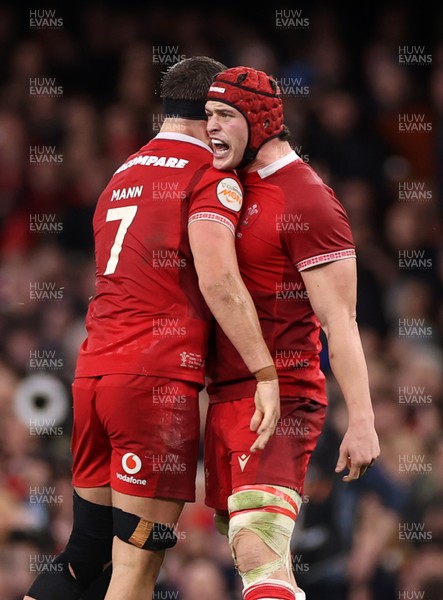 210226 - Wales v Scotland - Guinness Six Nations Championship - Alex Mann and James Botham of Wales 