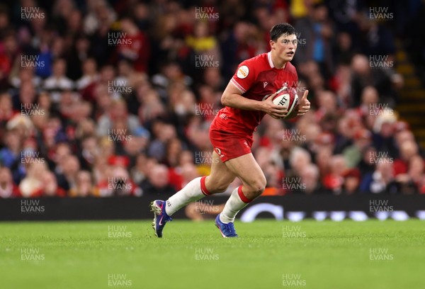 210226 - Wales v Scotland - Guinness Six Nations Championship - Louis Rees-Zammit of Wales 