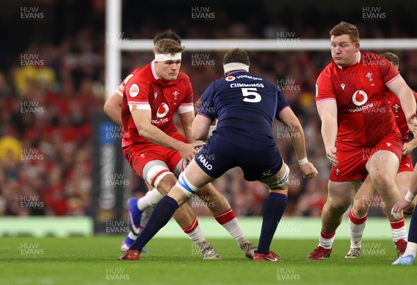 210226 - Wales v Scotland - Guinness Six Nations Championship - Taine Plumtree of Wales 