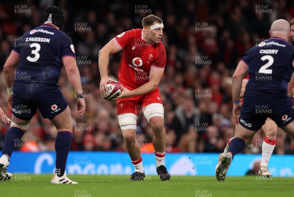 210226 - Wales v Scotland - Guinness Six Nations Championship - Ben Carter of Wales 