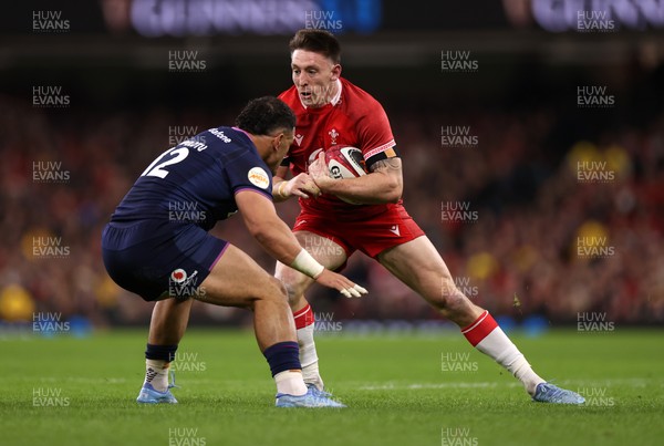 210226 - Wales v Scotland - Guinness Six Nations Championship - Josh Adams of Wales 