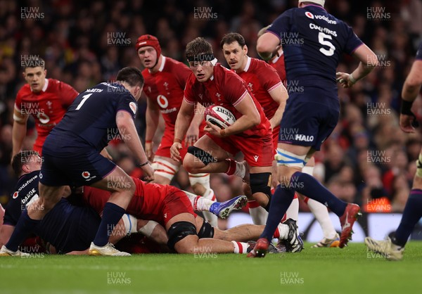 210226 - Wales v Scotland - Guinness Six Nations Championship - Alex Mann of Wales 