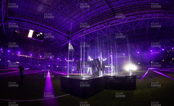 210226 - Wales v Scotland, 2026 Guinness Six Nations - The Stickmen Project perform at half time