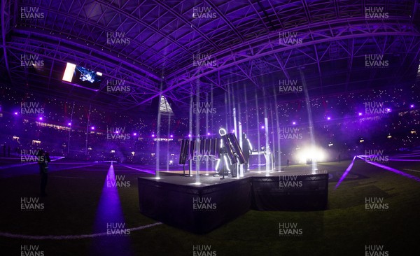 210226 - Wales v Scotland, 2026 Guinness Six Nations - The Stickmen Project perform at half time