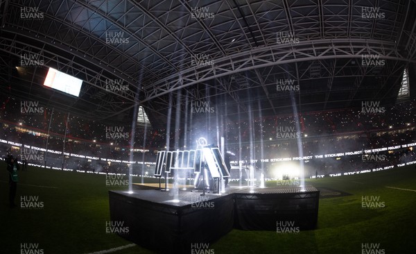 210226 - Wales v Scotland, 2026 Guinness Six Nations - The Stickmen Project perform at half time