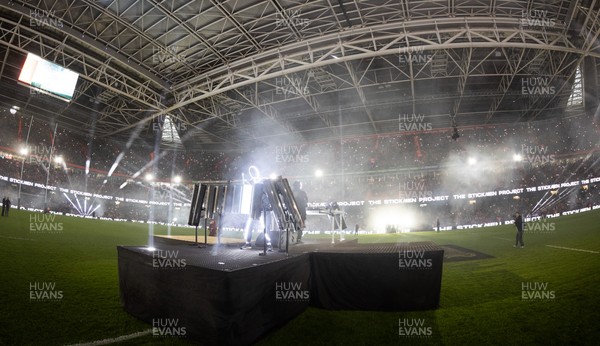210226 - Wales v Scotland, 2026 Guinness Six Nations - The Stickmen Project perform at half time