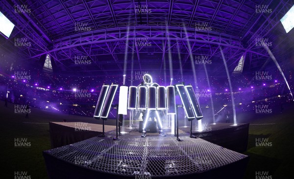 210226 - Wales v Scotland, 2026 Guinness Six Nations - The Stickmen Project perform at half time