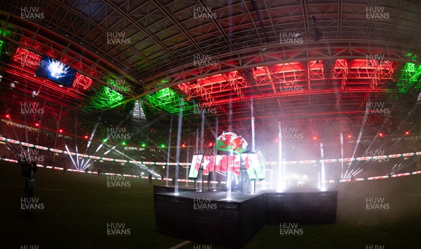 210226 - Wales v Scotland, 2026 Guinness Six Nations - The Stickmen Project perform at half time