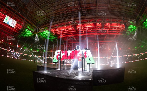 210226 - Wales v Scotland, 2026 Guinness Six Nations - The Stickmen Project perform at half time