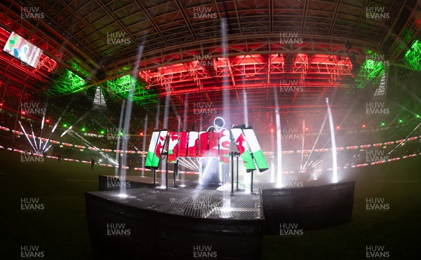 210226 - Wales v Scotland, 2026 Guinness Six Nations - The Stickmen Project perform at half time