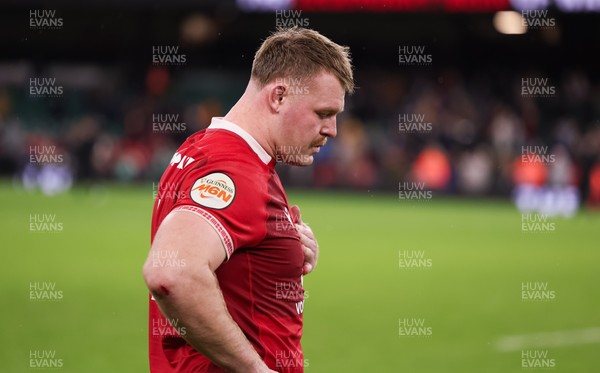 210226 - Wales v Scotland, 2026 Guinness Six Nations - Dewi Lake of Wales at the end of the match