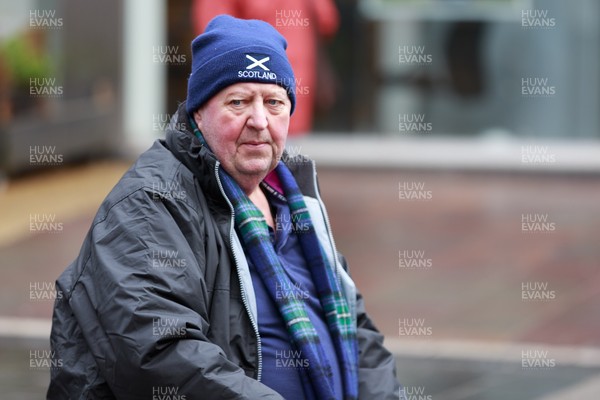 210226 - Wales v Scotland - Guinness Six Nations - Scotland fans in Cardiff before the match