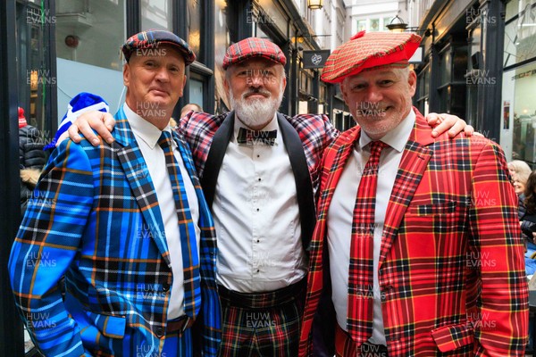 210226 - Wales v Scotland - Guinness Six Nations - Scotland fans in Cardiff before the match