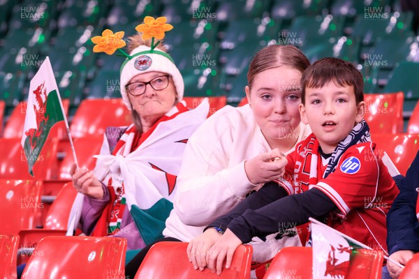 210226 - Wales v Scotland - Guinness Six Nations - Wales fans before the match