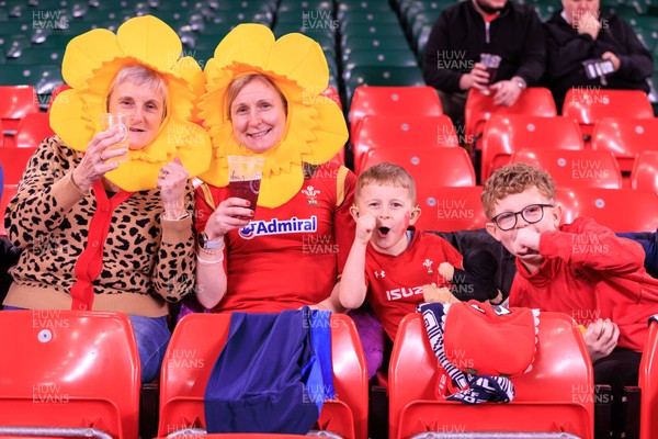 210226 - Wales v Scotland - Guinness Six Nations - Wales fans before the match