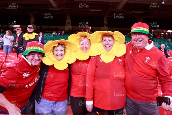 210226 - Wales v Scotland - Guinness Six Nations - Wales fans before the match