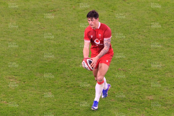 210226 - Wales v Scotland - Guinness Six Nations - Louis Rees-Zammit of Wales