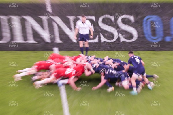 210226 - Wales v Scotland - Guinness Six Nations - Scrum