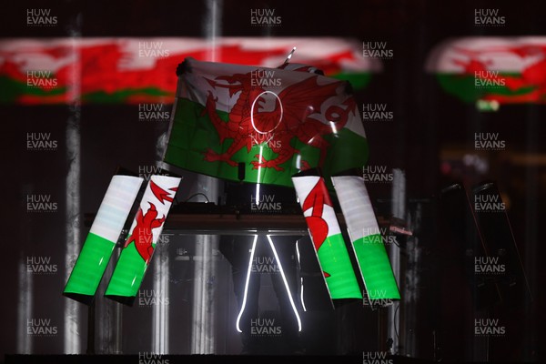 210226 - Wales v Scotland - Guinness Men's Six Nations - Half time light show