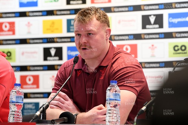 210226 - Wales v Scotland - Guinness Men's Six Nations - Dewi Lake of Wales speaks in a press conference after the match