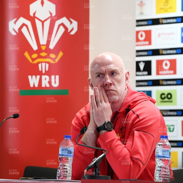 210226 - Wales v Scotland - Guinness Men's Six Nations - Wales Head Coach, Steve Tandy speaks in a press conference after the match