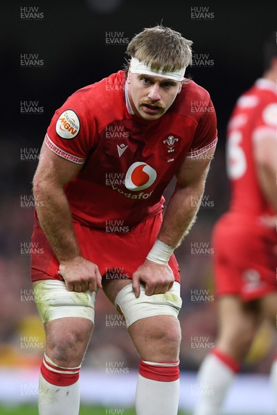 210226 - Wales v Scotland - Guinness Men's Six Nations - Aaron Wainwright of Wales