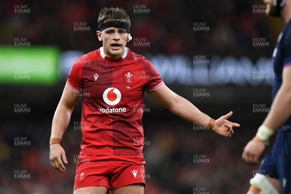 210226 - Wales v Scotland - Guinness Men's Six Nations - Alex Mann of Wales