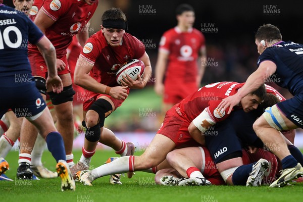 210226 - Wales v Scotland - Guinness Men's Six Nations - Alex Mann of Wales