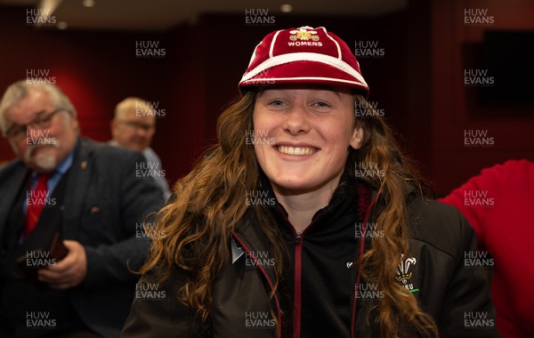 230324 - Wales v Scotland, Guinness Women’s 6 Nations - Jenny Hesketh with her first cap