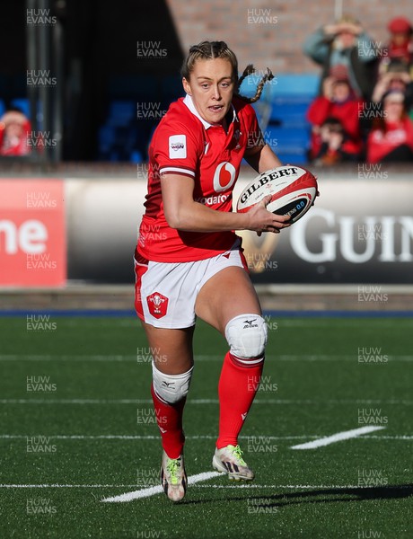 230324 - Wales v Scotland, Guinness Women’s 6 Nations - Hannah Jones of Wales in action during the match