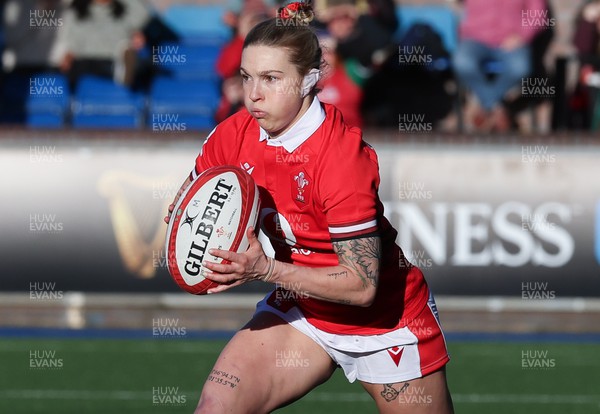 230324 - Wales v Scotland, Guinness Women’s 6 Nations - Keira Bevan of Wales in action during the match