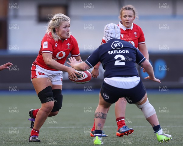 230324 - Wales v Scotland, Guinness Women’s 6 Nations - Alex Callender of Wales in action during the match