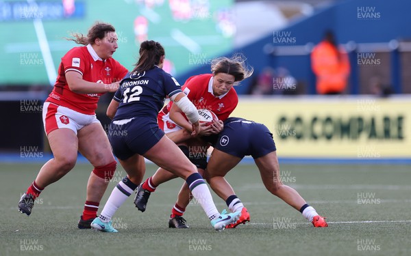 230324 - Wales v Scotland, Guinness Women’s 6 Nations -Alisha Butchers of Wales in action during the match