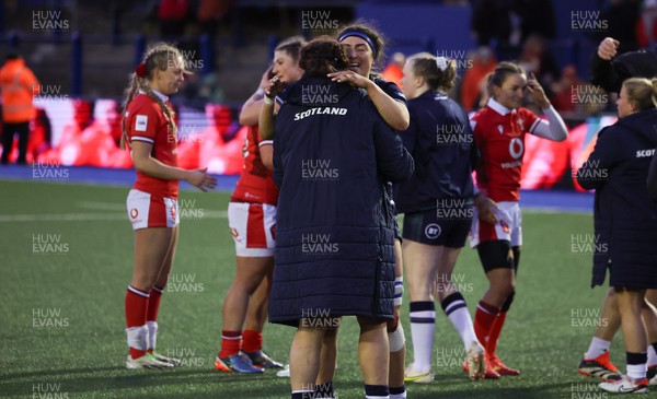 230324 - Wales v Scotland, Guinness Women’s 6 Nations - Emma Wassell of Scotland celebrates on the final whistle